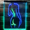 ADVPRO Lady Back Sexy Girls Man Cave  Dual Color LED Neon Sign st6-i3131 - Green & Blue