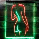 ADVPRO Lady Back Sexy Girls Man Cave  Dual Color LED Neon Sign st6-i3131 - Green & Red