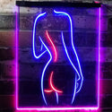 ADVPRO Lady Back Sexy Girls Man Cave  Dual Color LED Neon Sign st6-i3131 - Red & Blue