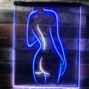 ADVPRO Lady Back Sexy Girls Man Cave  Dual Color LED Neon Sign st6-i3131 - White & Blue