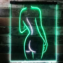 ADVPRO Lady Back Sexy Girls Man Cave  Dual Color LED Neon Sign st6-i3131 - White & Green