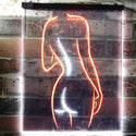 ADVPRO Lady Back Sexy Girls Man Cave  Dual Color LED Neon Sign st6-i3131 - White & Orange