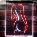 ADVPRO Lady Back Sexy Girls Man Cave  Dual Color LED Neon Sign st6-i3131 - White & Red