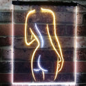 ADVPRO Lady Back Sexy Girls Man Cave  Dual Color LED Neon Sign st6-i3131 - White & Yellow