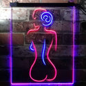 ADVPRO Lady Back Sexy Woman Man Cave  Dual Color LED Neon Sign st6-i3132 - Blue & Red