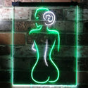 ADVPRO Lady Back Sexy Woman Man Cave  Dual Color LED Neon Sign st6-i3132 - White & Green
