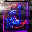 ADVPRO to The Moon Space Lover Room Decoration Gifts  Dual Color LED Neon Sign st6-i3133 - Blue & Red