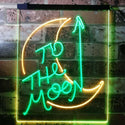 ADVPRO to The Moon Space Lover Room Decoration Gifts  Dual Color LED Neon Sign st6-i3133 - Green & Yellow