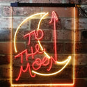 ADVPRO to The Moon Space Lover Room Decoration Gifts  Dual Color LED Neon Sign st6-i3133 - Red & Yellow