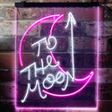 ADVPRO to The Moon Space Lover Room Decoration Gifts  Dual Color LED Neon Sign st6-i3133 - White & Purple