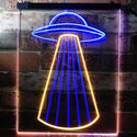 ADVPRO UFO Space Ship Star Shuttle Man Cave  Dual Color LED Neon Sign st6-i3134 - Blue & Yellow
