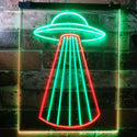 ADVPRO UFO Space Ship Star Shuttle Man Cave  Dual Color LED Neon Sign st6-i3134 - Green & Red