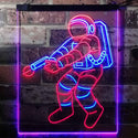 ADVPRO Astronaut Space Rocket Shuttle Kid Room  Dual Color LED Neon Sign st6-i3136 - Blue & Red