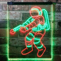 ADVPRO Astronaut Space Rocket Shuttle Kid Room  Dual Color LED Neon Sign st6-i3136 - Green & Red