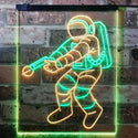 ADVPRO Astronaut Space Rocket Shuttle Kid Room  Dual Color LED Neon Sign st6-i3136 - Green & Yellow