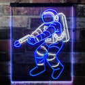 ADVPRO Astronaut Space Rocket Shuttle Kid Room  Dual Color LED Neon Sign st6-i3136 - White & Blue