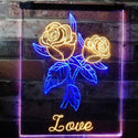 ADVPRO Rose Love Home Decoration Night Light  Dual Color LED Neon Sign st6-i3137 - Blue & Yellow