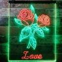 ADVPRO Rose Love Home Decoration Night Light  Dual Color LED Neon Sign st6-i3137 - Green & Red