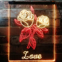 ADVPRO Rose Love Home Decoration Night Light  Dual Color LED Neon Sign st6-i3137 - Red & Yellow