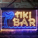 ADVPRO Tiki Bar Palm Tree Dual Color LED Neon Sign st6-i3138 - Blue & Yellow