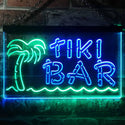 ADVPRO Tiki Bar Palm Tree Dual Color LED Neon Sign st6-i3138 - Green & Blue