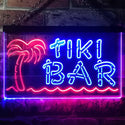 ADVPRO Tiki Bar Palm Tree Dual Color LED Neon Sign st6-i3138 - Red & Blue