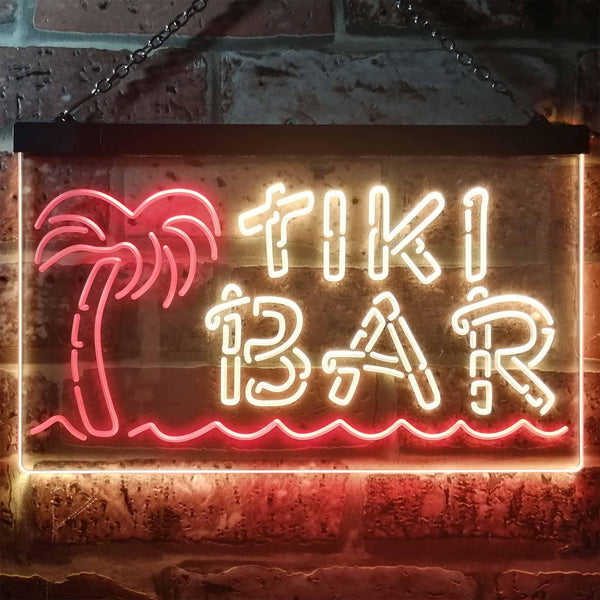 ADVPRO Tiki Bar Palm Tree Dual Color LED Neon Sign st6-i3138 - Red & Yellow