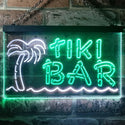 ADVPRO Tiki Bar Palm Tree Dual Color LED Neon Sign st6-i3138 - White & Green