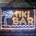 ADVPRO Tiki Bar Palm Tree Dual Color LED Neon Sign st6-i3138 - White & Yellow