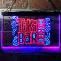 ADVPRO Tiki Bar Mask Beer Pub Club Wine Dual Color LED Neon Sign st6-i3139 - Blue & Red