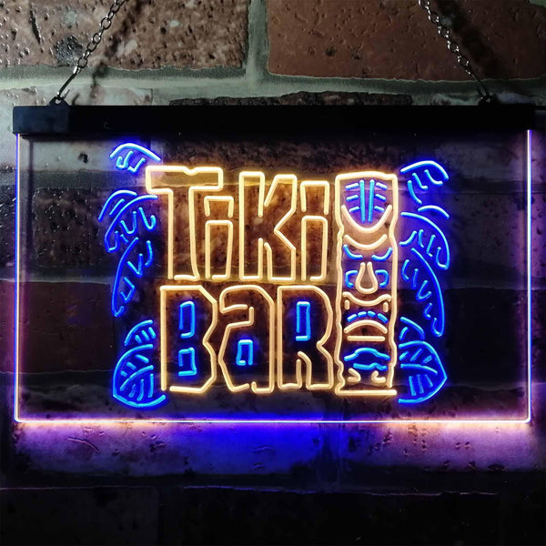 ADVPRO Tiki Bar Mask Beer Pub Club Wine Dual Color LED Neon Sign st6-i3139 - Blue & Yellow