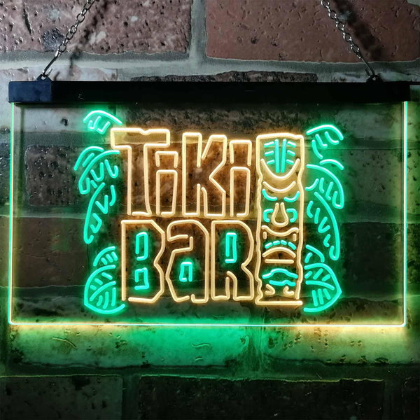 ADVPRO Tiki Bar Mask Beer Pub Club Wine Dual Color LED Neon Sign st6-i3139 - Green & Yellow