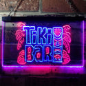 ADVPRO Tiki Bar Mask Beer Pub Club Wine Dual Color LED Neon Sign st6-i3139 - Red & Blue