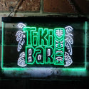 ADVPRO Tiki Bar Mask Beer Pub Club Wine Dual Color LED Neon Sign st6-i3139 - White & Green