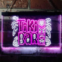 ADVPRO Tiki Bar Mask Beer Pub Club Wine Dual Color LED Neon Sign st6-i3139 - White & Purple