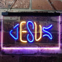 ADVPRO Jesus Fish Ichthys Room Home Decoration Dual Color LED Neon Sign st6-i3141 - Blue & Yellow