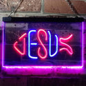 ADVPRO Jesus Fish Ichthys Room Home Decoration Dual Color LED Neon Sign st6-i3141 - Red & Blue
