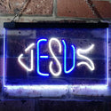 ADVPRO Jesus Fish Ichthys Room Home Decoration Dual Color LED Neon Sign st6-i3141 - White & Blue