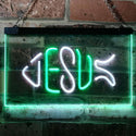 ADVPRO Jesus Fish Ichthys Room Home Decoration Dual Color LED Neon Sign st6-i3141 - White & Green