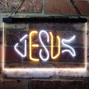 ADVPRO Jesus Fish Ichthys Room Home Decoration Dual Color LED Neon Sign st6-i3141 - White & Yellow
