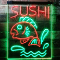 ADVPRO Sushi Fish Shop Restaurant Japanese Food  Dual Color LED Neon Sign st6-i3143 - Green & Red