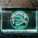 ADVPRO Tropical Fish Shop Home Decoration Dual Color LED Neon Sign st6-i3144 - White & Green