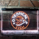 ADVPRO Tropical Fish Shop Home Decoration Dual Color LED Neon Sign st6-i3144 - White & Orange