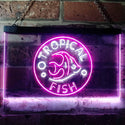 ADVPRO Tropical Fish Shop Home Decoration Dual Color LED Neon Sign st6-i3144 - White & Purple