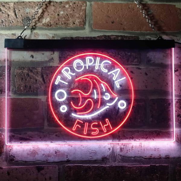 ADVPRO Tropical Fish Shop Home Decoration Dual Color LED Neon Sign st6-i3144 - White & Red