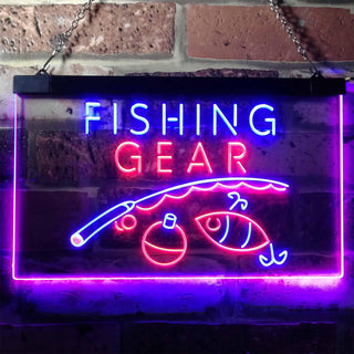 ADVPRO Fishing Gear Shop Open Display Dual Color LED Neon Sign st6-i3145 - Blue & Red