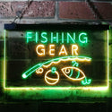 ADVPRO Fishing Gear Shop Open Display Dual Color LED Neon Sign st6-i3145 - Green & Yellow