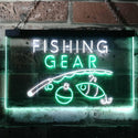 ADVPRO Fishing Gear Shop Open Display Dual Color LED Neon Sign st6-i3145 - White & Green