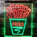 ADVPRO French Fries Fast Food Drinks Restaurant  Dual Color LED Neon Sign st6-i3147 - Green & Red