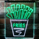 ADVPRO French Fries Fast Food Drinks Restaurant  Dual Color LED Neon Sign st6-i3147 - White & Green